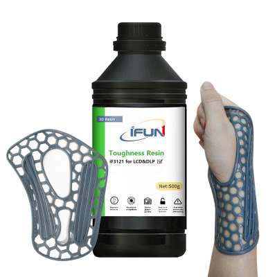 IFUN Grey Color household armguard supply High toughness&impact resistant 405nm wavelength Rapid UV resin for LCD SLA printer